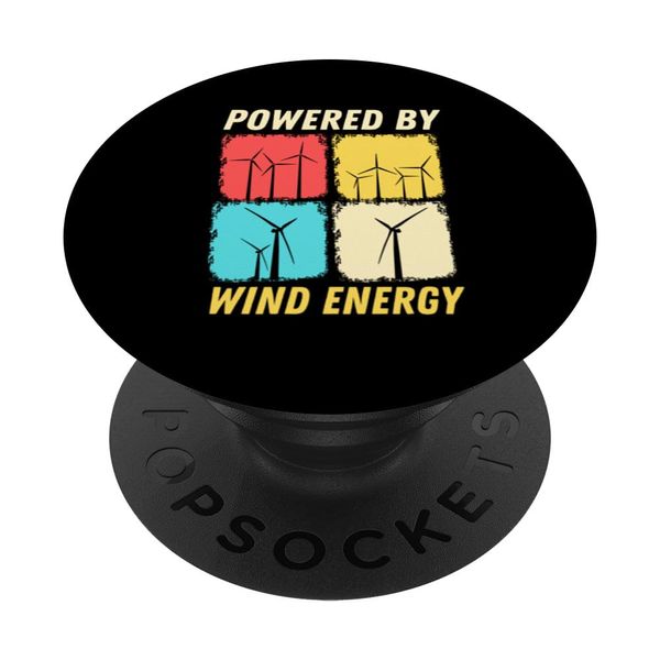 Powered By Wind Energy Renewable Energy Support PopSockets Swappable PopGrip