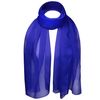 Basic Sense Plain Chiffon Soft Sheer Scarf, Royal Blue
