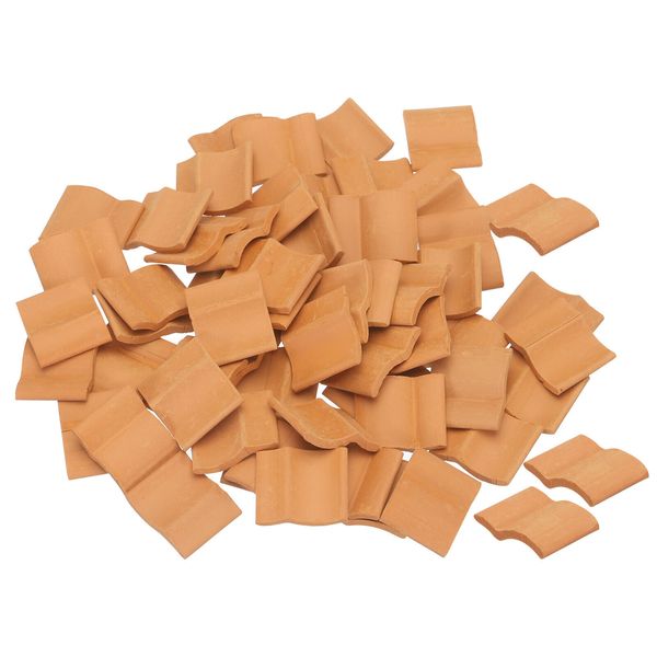 Miniature Roof Tiles Clay Model Roof Tiles for Model Building Red,60PCS 1:16