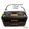 Rugged Tools Anti-Wobble Stabilising Push-in Inserts compatible with Dewalt Tough System 2.0 Drawer Tool Boxes (YELLOW, 2 PACK)