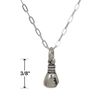 Sterling Silver Tiny Boxing Glove MMA WBA 3D Charm Necklace, 18"