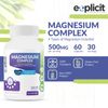 Quad Magnesium Complex - Oxide, Malate, Citrate & Glycinate + Aquamin - 60 Caps