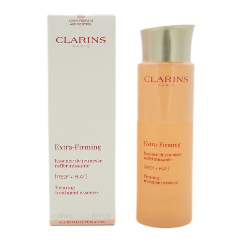 CLARINS Extra Firming Treatment Essence 200ml
## How To
<p>HOW TO USE:</p><br /><br /><p>Add a few drops of essence to the palm of the hands, gently tap-tap it onto the face, working from the interior outwards and from the top to the base of the neck.</p>