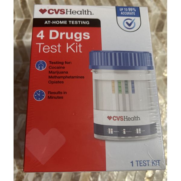 At Home Drug Test CVS Health 4 Drugs 1 Test Kit New In Box