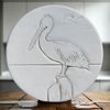 Pelican Absorbent Drink Coaster set - Handmade by McCarter Coasters - 4.38 inch (4pc)