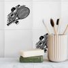 'Tennis Racket & Balls' 108mm Square Ceramic Tile (TD00027915)