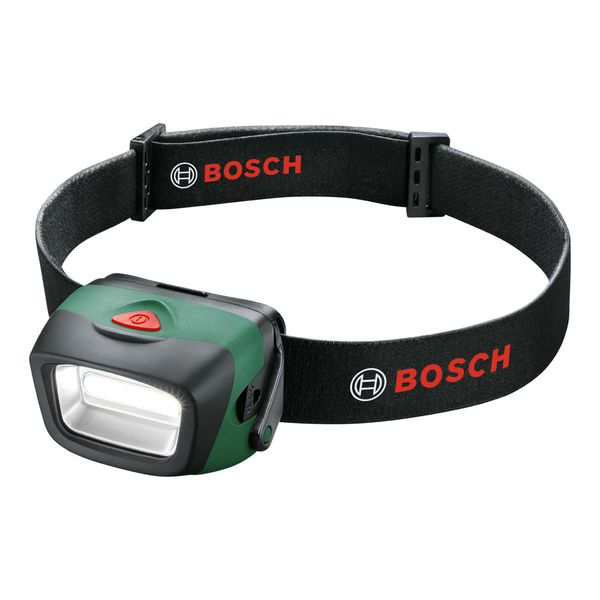 Bosch Headlamp, Battery Operated, 190 Lumens, Waterproof, Dustproof, 9 Angle Adjustment Functions, 3 Lighting Modes, Lightweight 2.0 oz (58 g), Disaster Prevention, Outdoor, COB LED, Headlight,