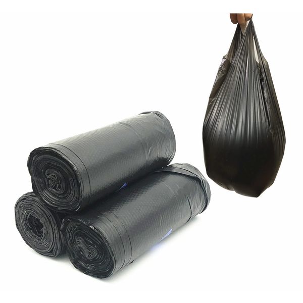 5 Gallon Small Garbage Bags,Black Wastebasket Trash Bags 75 Counts,for Office Kitchen Bathroom Bedroom Trash Can