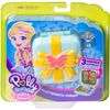 Polly Pocket GDK79 Pocket Hidden Hideouts Flutterrific Forest Compact with Fairy Forest-themed, Micro Polly & Accessory