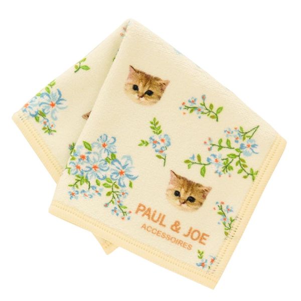 Paul & Joe PAUL & JOE ACCESSOIRES 107167-0002-02 Women's Handkerchief (Ivory) Smartphone/Glasses Wipe, Mini Handkerchief, Microfiber, 7.9 inches (20 cm), Paul & Joe