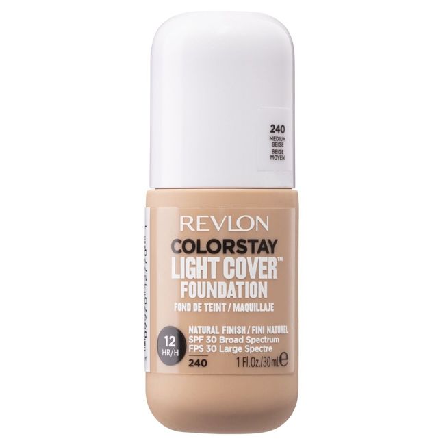 Revlon Colorstay Light Cover Foundation, Medium Beige, SPF 30, 1 fl oz