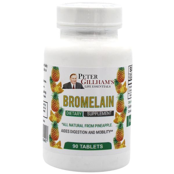 Bromelain 1800 GDU/g 600mg 90 Tablets by Peter's Choice (30 Servings per Contain