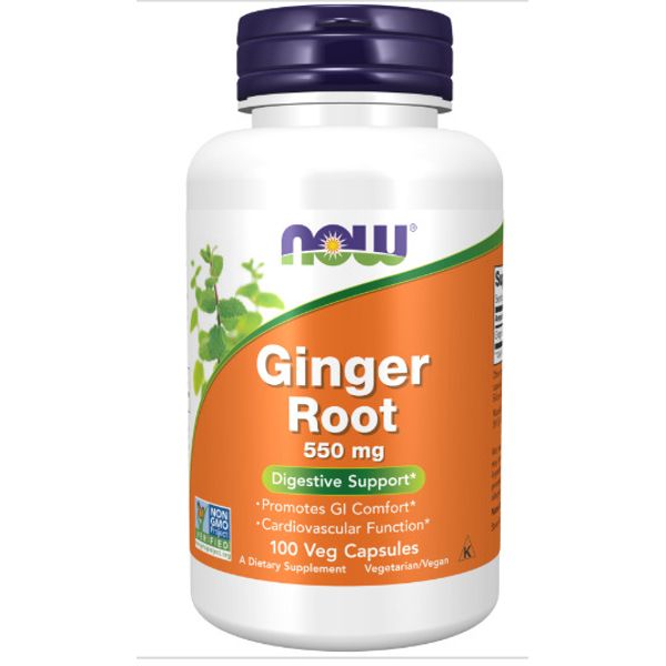 Now Foods Ginger Root, 550mg, 100 Veg Capsules