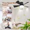2 in 1 Ceiling Fans With Lights E27 30W Socket Fan Dimmable LED Lamp With Remote