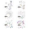 6 Pcs Face Gems,Crystal Half Face Jewelry Sticker Glitter Rhinestone Festival Gems Temporary Tattoo Forehead Eyebrow Decoration for Women Kids Eyes Body Make Up Christmas Halloween Summer Party