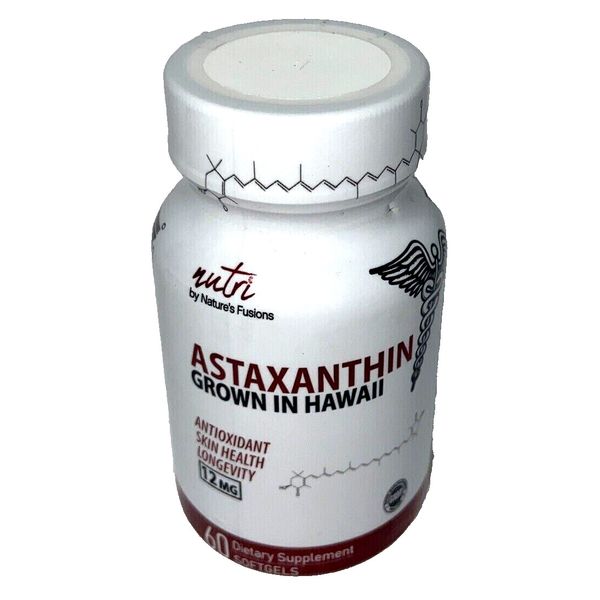 Nutri By Nature's Fusions Astaxanthin Dietary Supplement 12 mg 60 Softgels