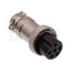 10101510173 Circular Cable Connector 6 Pin Female Silver Locking Ring