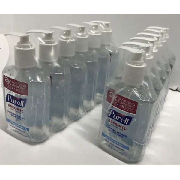 12ea 8oz Blt Purell Advanced Refreshing Hand Sanitizer Gel-SHIPS N 24HR-MADE USA