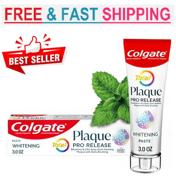 Colgate Total Plaque Pro Release Whitening Toothpaste, 3 Oz Tube.Best Price