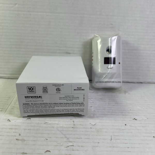 Universal Security Instruments MCD305SBQ Carbon Monoxide Alarm, Electrochemical