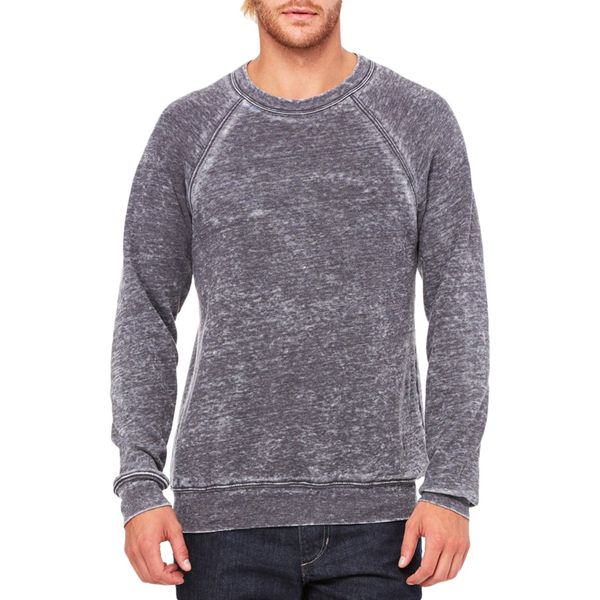 Bella + Canvas Unisex Sponge Fleece Crewneck Sweatshirt L GREY ACID FLEECE