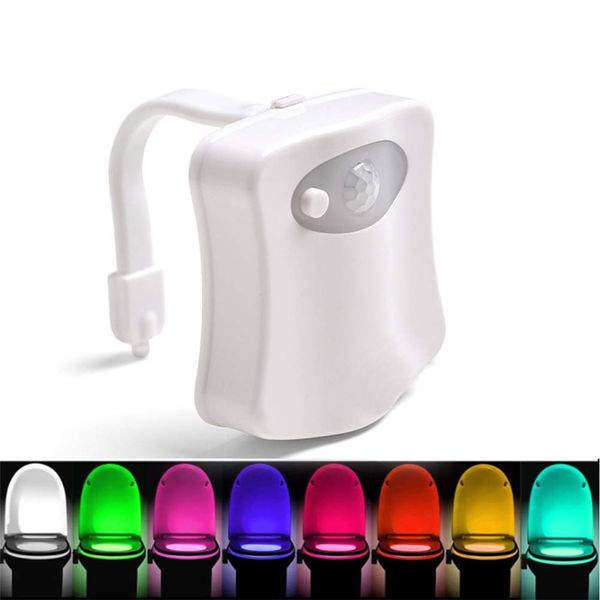 Toilet Light,Toilet Night Light Motion Sensor Inside Toilet Bowl Seat Light LED for Bathroom Washroom 8 Color Changing