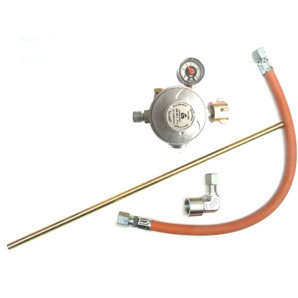 Gas Cooker Connection Set 4tlg. 50 mbar M. Manom + 2St. Safe