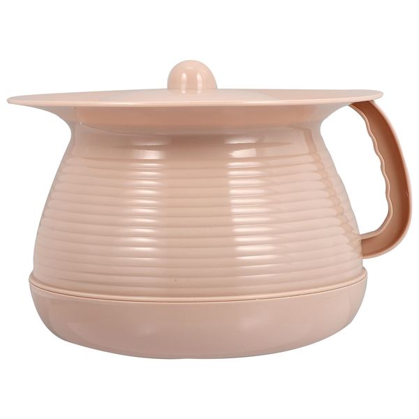 Cabilock Unisex Chamber Pot with Lid Spittoon Chamber Bucket Plastics Bedpan Seat Urinal Toilet Household Night Urine Jug for Men Women Elderly Kids (Pink)