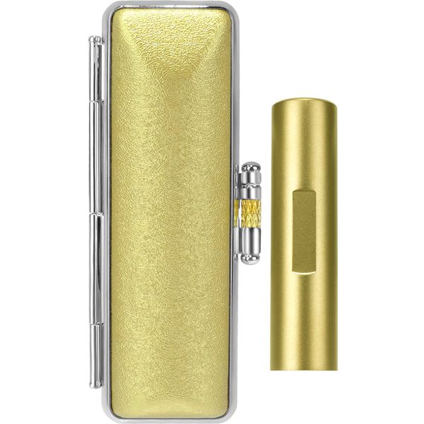 Sanai Stainless Steel Stamp with Case Mark, 0.4 - 0.7 inches (10.5 - 18.0 mm), 1 Set of Titanium Stamp, Real Stamp, Bank Seal, Stamp Stamp, Blast Gold Titanium Name, Stamp, Male, Female, Present, Celebration (0.6 inch (15.0 mm), Stamp