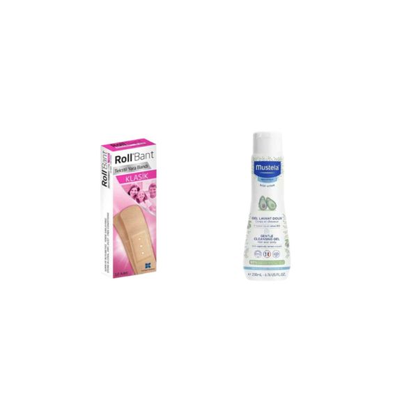 Bant Yara Bandı + Mustela Gentle Cleansing Gel Saç Ve Vücut Şampuanı 200 Ml