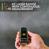NEW 65-Foot Digital Laser Measurer with Backlit Display and Precision Targeting