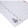 Q-Connect 1-10 Index Multi-punched Reinforced Board Multi-Colour Numbered Tabs A4 White