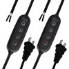 2Pack Plug-in Dimmer 110-120V Timer Switch Wire for Grow Lights Aromatherapy Diffuser 2H/4H/8H Dimmer Inline Lights Switch for LED Lamp/Incandescent/Halogen Bulb