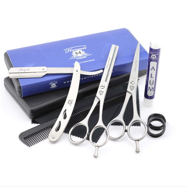 Haryali London Hairdressing Scissors Set- 6.5 Inch Barber Hair Cutting Hairdresser Thinning Scissors Set for Women Men