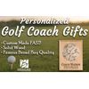 Golf Coach Gift Plaque - Signable by Team, Solid Wood