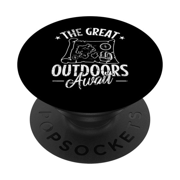 Camping The Great Outdoors Awaits PopSockets Adhesive PopGrip