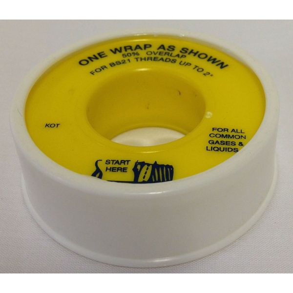 Gas PTFE Thread Seal Tape - 5m x 12mm