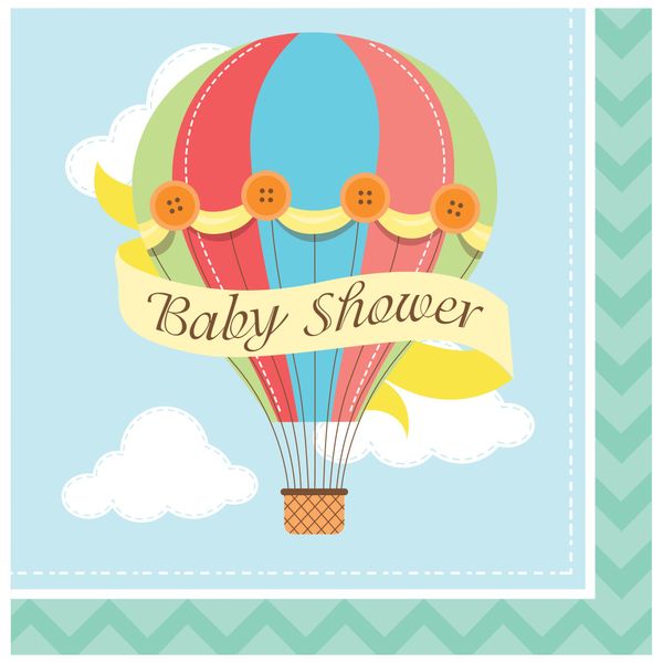 Creative Converting Up, Up & Away Lunch Napkins (8 Count)