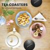 Round Single Coaster - BW - Cargo Container Ship |Glossy Quality Coasters | Tabletop Protection for Any Table Type #35810