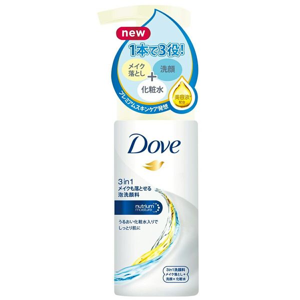 3% OFF coupon valid from 11/4 20:00 to 11/11 01:59 Unilever Japan Co., Ltd.<br> Dove<br> 3-in-1 Foam cleanser that also removes makeup [Pump] 135ml<br> &lt;Cleansing + face wash + lotion&gt; &lt;White floral scent&gt;<br> (Cancellation not allowed) △CPT