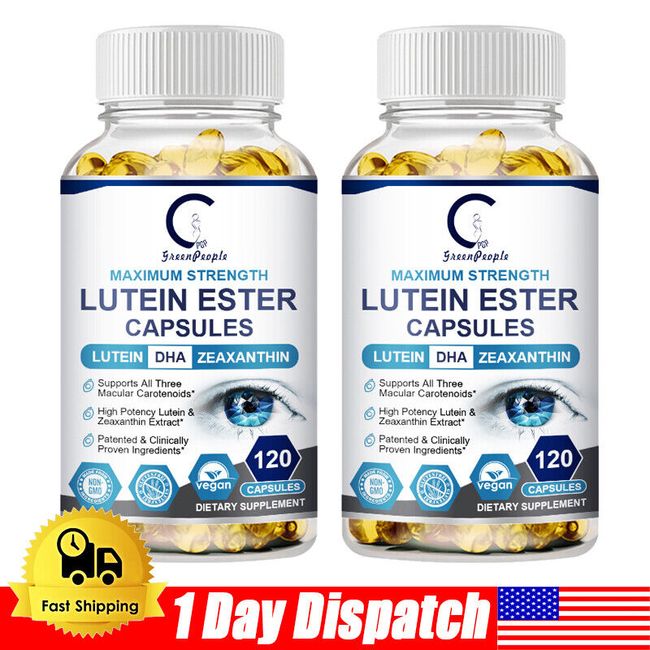 (2 Pack) Eye Health 120 Capsules, Lutein Zeaxanthin, Vision Health, Eye Support