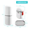 VITVITI White Toothbrush Travel Case, Portable Travel Soap Container Dish Tray, Portable 7.88 inch Toothpaste Travel Toothbrush Holder with Cover for Trip/Bathroom/Camping