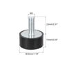 uxcell M8 Thread Rubber Mount Vibration Isolator Studded Cylindrical Shock Absorber 30x15mm 4pcs