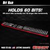 Ernst Manufacturing 60 Tool Magnetic Bit Bar, 1/4" Hex Bit Holder - Red/Black