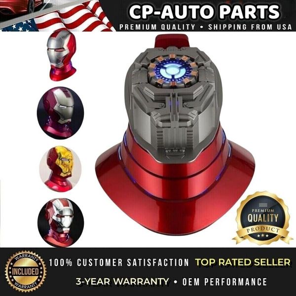 US Iron Man MK5 Helmet Base Stand LED 5.2 Bluetooth Speaker Breathing Light Top