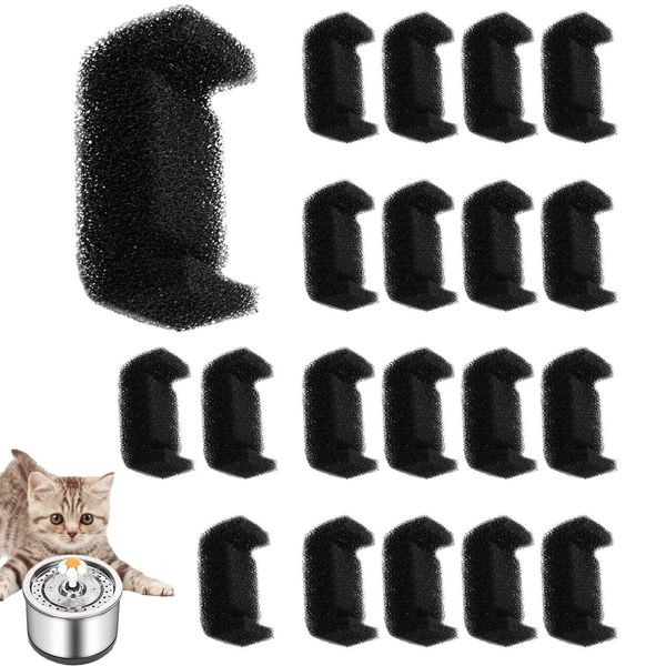 Cat Fountain Sponge Filter 20pcs Animal Fountain Filters Cat Fountain Compatible