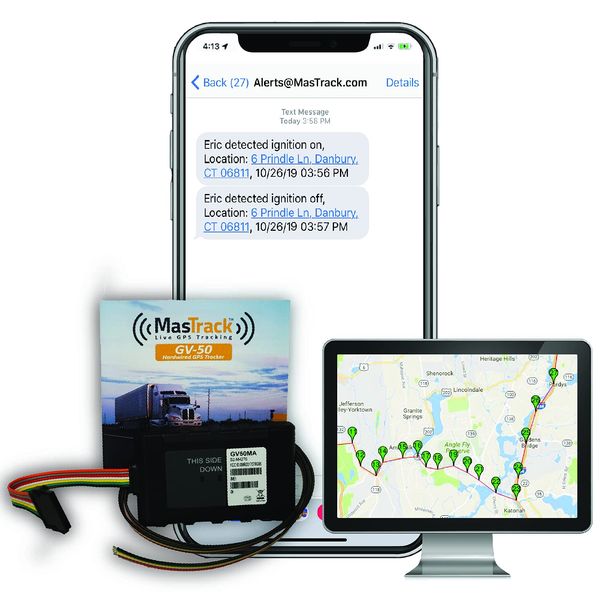 MasTrack - Hardwired Live GPS Tracker for Vehicle - Car Tracker Device Perfect for Any Vehicle, Truck, Fleet or Heavy Machinery - Simple Installation | Hardwired Unit only NO Service Included