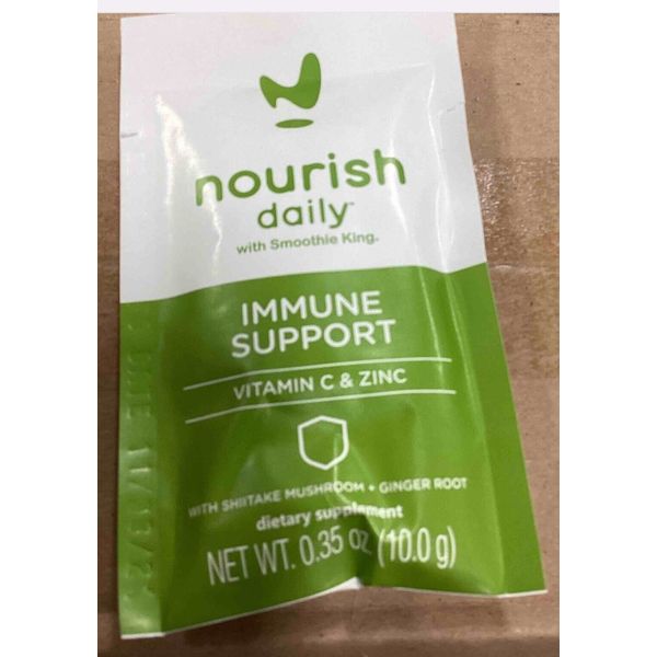 Nourish Daily with Smoothie King Immune Support ~. 35 Oz. ~ Lot Of 25 Packets