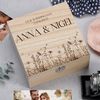 ukgiftstoreonline Personalised Wedding Memory Keepsake Box with Wildflower Design, Wedding Gift