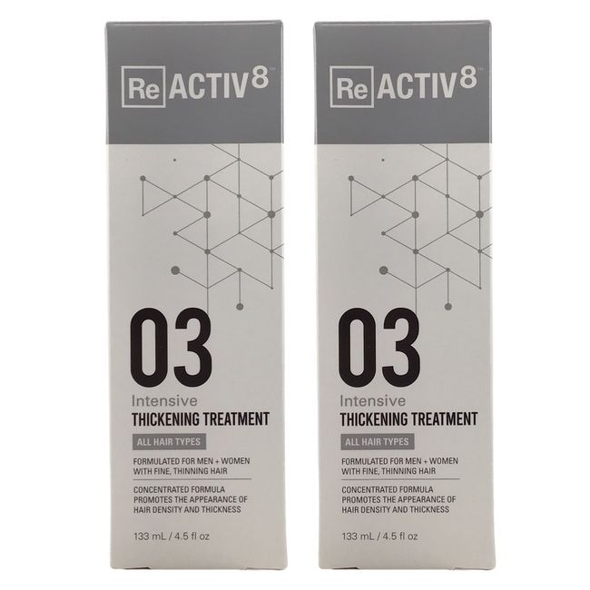 2 Pack ReACTIV8 Intensive Thickening Treatment 03 All Hair Types 133 mL/4.5 oz